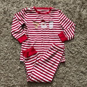 Striped Red and White Christmas Kids Pajama